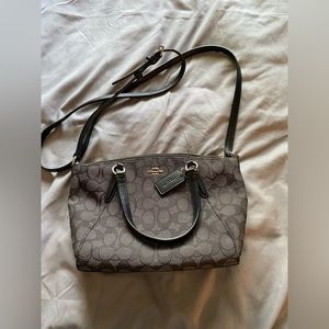 Coach Black Monogram Canvas crossbody bag